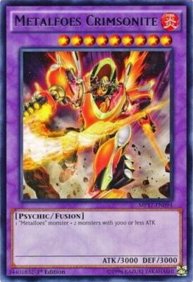Yu-Gi-Oh! TCG Metalfoes Crimsonite 2017 Mega Tins Pack MP17-EN094 1st Ed Rare NM-image