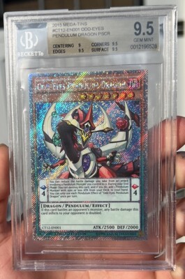 2015 Yu-Gi-Oh Odd-Eyes Pendulum Dragon CT12-EN001 Limited Ed BGS 9.5 Gem-Mint-image