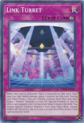 YGO-4x-Near Mint-Link Turret - MP19-EN127 - Common - 1st Edition-2019 Mega-Tins-image