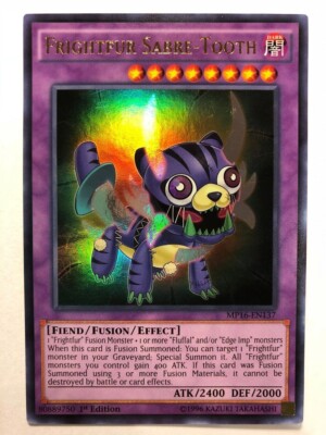 ( FRIGHTFUR SABRE-TOOTH ) - Ultra Rare - MP16-EN137 - 1st NM - Yu-Gi-Oh 2016 Tin-image