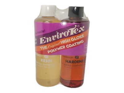 Vtg EnviroTex Original High Gloss Polymer Resin Coating Kit 16 FL. oz NOS Sealed-image