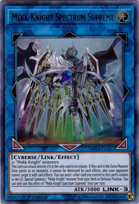 1 x Mekk-Knight Spectrum Supreme - MP18-EN201 - Ultra Rare - 1st Edition Near Mi-image