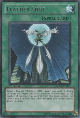 Feather Shot - LCGX-EN083 - Rare - 1st Edition - Heavily Played-image