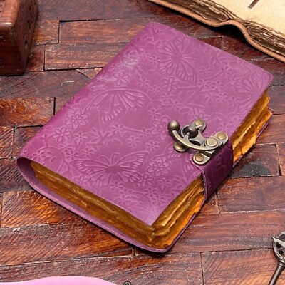 Handmade Beautiful Butterfly Embossed Journal For Writing Diary For Unisex Adult-image