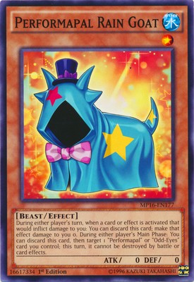 Performapal Rain Goat - MP16-EN177 - Common - 1st Edition - Lightly Played-image