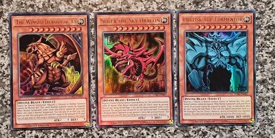 Yugioh Slifer LDK2-ENS01 Obelisk LDK2-ENS01 Ra LDK2-ENS01 Ultra Rare MINT-image