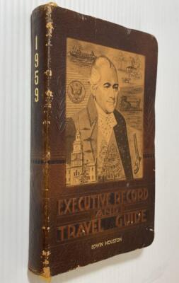 The EXECUTIVE RECORD And TRAVEL GUIDE 1959 HB Leather ILLUSTRATED Planner-image