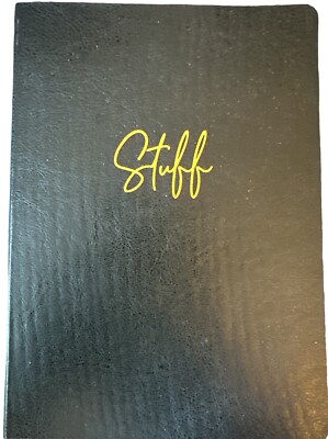 New Journal Blank Pages 5” x 7” Notebook  64 Sheets Black Soft PU Leather Cover-image
