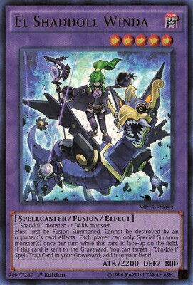 Yu-Gi-Oh! El Shaddoll Winda MP15-EN093 1st Edition Ultra Rare NM-image