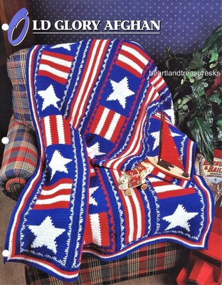 Old Glory Afghan   Annie's Attic Crochet Afghan Pattern Leaflet-image