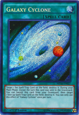 *** GALAXY CYCLONE  *** 1ST EDITION SECRET RARE MP16-EN027 YUGIOH! MINT/NM-image