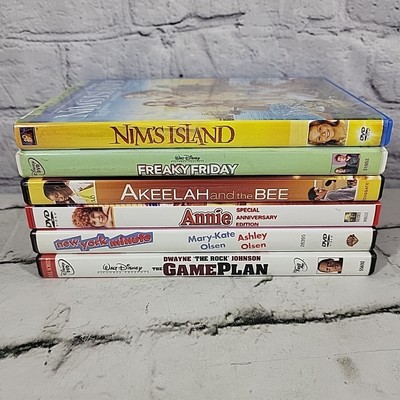 Kids Family Movies Live Action Films DVDs Lot Of 6 Freaky Friday Annie NY Minute-image