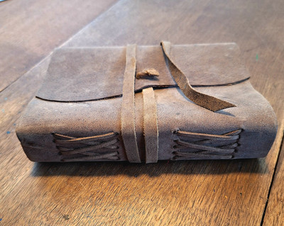 Suede Leather Journal Writing Notebook Vintage Look Handmade Bound 5.25