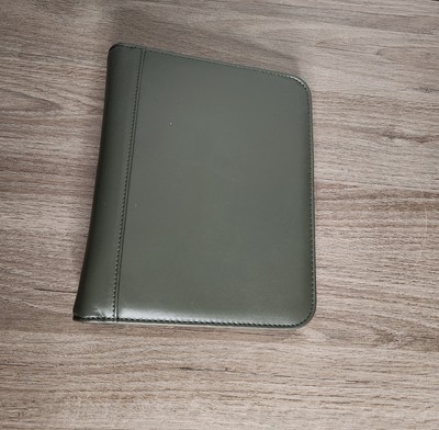 Franklin Covey Signature Leather Zipper Bound Planner In Olive Green-image