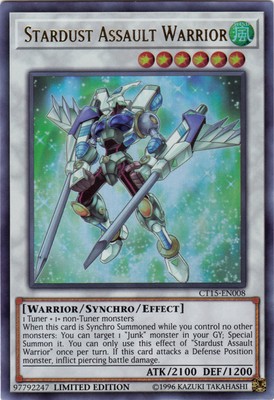 Stardust Assault Warrior - CT15-EN008 - Ultra Rare - Limited Edition - Lightly P-image
