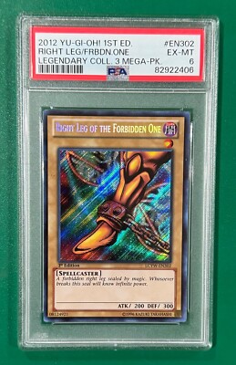 PSA 6 Yugioh Right Leg of the Forbidden One Legendary Collection LCYW-EN302-image