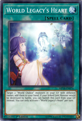 World Legacy's Heart - MP18-EN074 - Common - 1st Edition NM YuGiOh!  2018 Mega-T-image