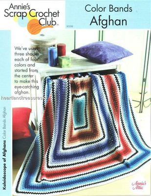 Color Bands Afghan Annie's Scrap Crochet Club Afghan Pattern-image