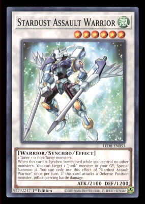 Yugioh Stardust Assault Warrior #LED8-EN053 Legendary Duelists: Synchro Storm LP-image