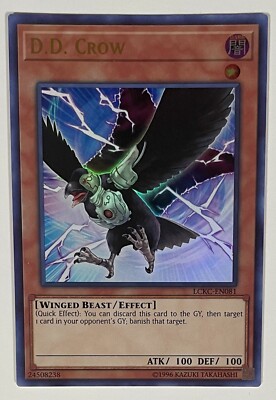 Yugioh D.D. Crow Ultra Rare LCKC-EN081 Near Mint Condition-image