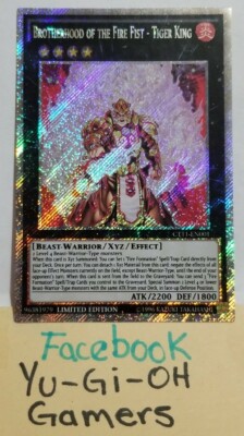 YUGIOH BROTHERHOOD OF THE FIRE FIST TIGER KING CT11 SECRET  LIGHT PLAYED-image