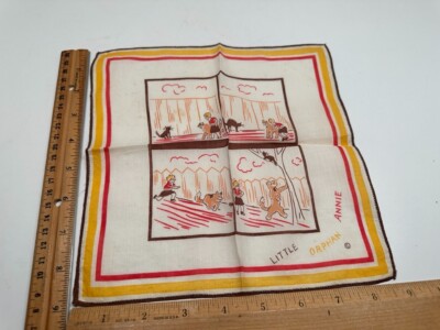 Vintage LITTLE ORPHAN ANNIE HANKY HANDKERCHIEF-image