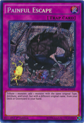 Yugioh! LP Painful Escape - MP16-EN162 - Secret Rare - 1st Edition Lightly Playe-image