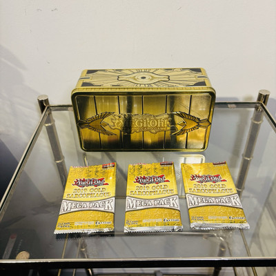 YuGiOh Trading Card Game 2019 Gold Sarcophagus Tin (EMPTY TIN ONLY)-image