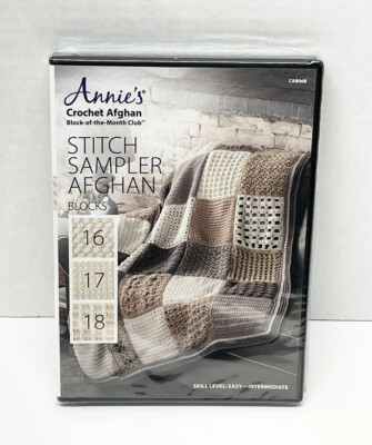 Annies Crochet Afghan Stitch Sampler Blocks 16 17 18 DVD New Sealed-image