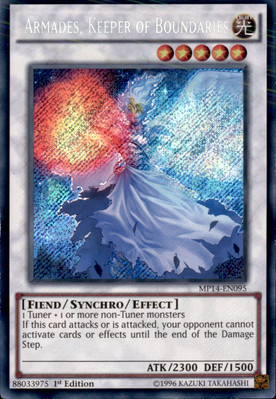 1st ed Armades, Keeper of Boundaries secret rare MP14-EN095 Yugioh-image
