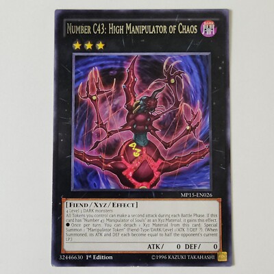 Number C43: High Manipulator of Chaos - MP15-EN026 - LP - Rare - 1st ed-image