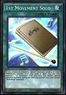 Yu-Gi-Oh! 2015 Mega-Tin Mega Pack 1st Movement Solo 2015 MP15-EN169 1st Edition-image