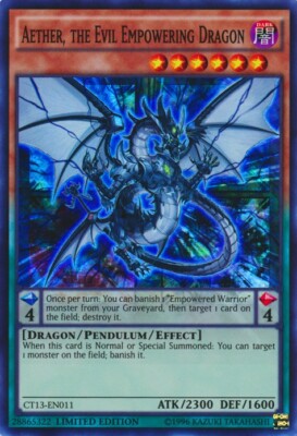 Yugioh! LP Aether, the Evil Empowering Dragon - CT13-EN011 - Super Rare - Limite-image
