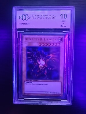 YU-Gi-Oh Red Eyes B. Dragon 2010 Legendary Coll. BCCG Graded 10 Limited Ed. Card-image