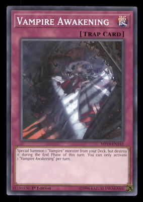Yugioh Vampire Awakening #MP19-EN242 2019 Gold Sarcophagus Tin Mega Pack LP-image