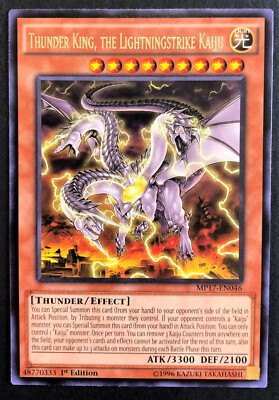 YUGIOH Thunder King, the Lightningstrike Kaiju MP17-EN046 Rare 1st Edition NM-image