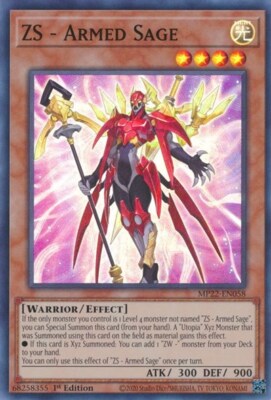 1x ZS - Armed Sage - 1st Edition NM Eng YuGiOh - 2022 Mega Tin - Pharoah's Gods-image
