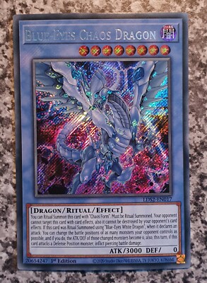 Yugioh LDS2-EN017 Blue-Eyes Chaos Dragon 1st Secret Edition Rare MINT-image