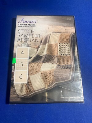Annie’s Crochet Afghan Stitch Sampler Blocks 4,5,6 (DVD)…….….BRAND NEW & SEALED!-image