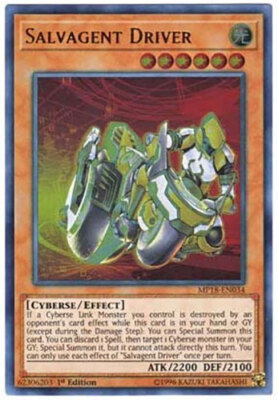 Yu-Gi-Oh Card - MP18-EN034 - SALVAGENT DRIVER (ultra rare holo) - NM/M-image