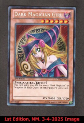 1x Dark Magician Girl - LCYW-EN022 - Secret Rare - 1st Edition LC03/LCYW - Legen-image