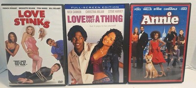 Lot of 3 DVDs Annie, Love Stinks, Love Don't Cost A Thing Very Good Condition -image