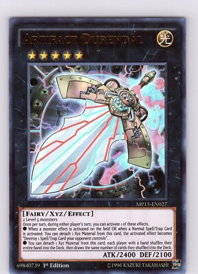 Yu-Gi-Oh TCG Artifact Durendal MP15-EN027 1st Edition Ultra Rare Card NM-image