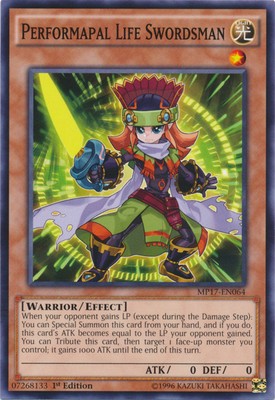 Performapal Life Swordsman - MP17-EN064 - Common - 1st Edition - Moderately Play-image