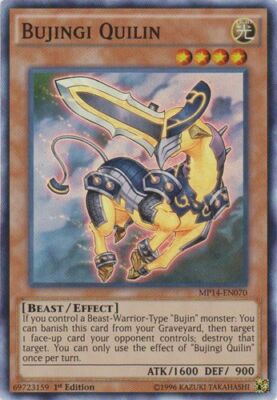 Bujingi Quilin - MP14-EN070 - Super Rare - 1st Edition NM YuGiOh!  2014 Mega-Tin-image