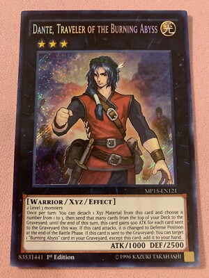Yu-Gi-Oh! Dante, Traveler of the Burning Abyss MP15-EN121 Secret 1st Near Mint-image