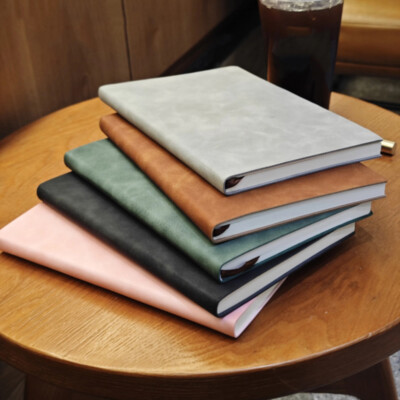 PU Leather Journal A5 Notebook Lined Paper Writing Diary Planner 200 Pages-image