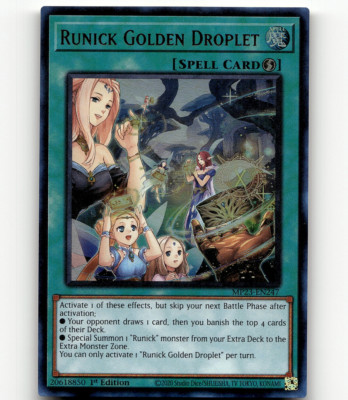 Yugioh Runick Golden Droplet 25th Anniv. Tin: Dueling Heroes Mega Pack-image
