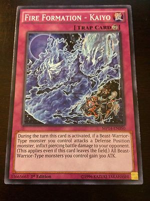 MP14-EN050 Yugioh! FIRE FORMATION - KAIYO - 1st Edition Trap Card - Near Mint x1-image