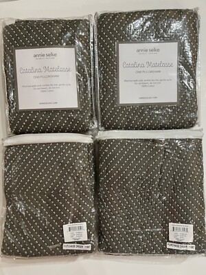 Annie Selke Pine Cone Hill CATALINA MATELASSE 2 Pillow Shams Standard or Euro-image